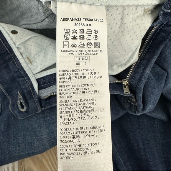 Eleventy Womens High Rise Straight Leg Blue Denim Wash Size US 2 - Picture 5 of 14